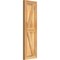 Ekena Millwork Framed Board-n-Batten Shutters w/Z-Bar, Rough Sawn Western Red Cedar, 10 3/4W x 35H, PR RBF06Z11X035RWR - alternate 2